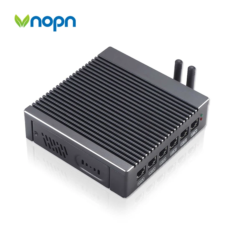 VNOPNファンレスミニPCファイアウォールアプライアンス Intel N3700 6LAN Windows 10/7 Linux シンクライアントミニPC Pfsenseファイアウォールサーバー ファンレス