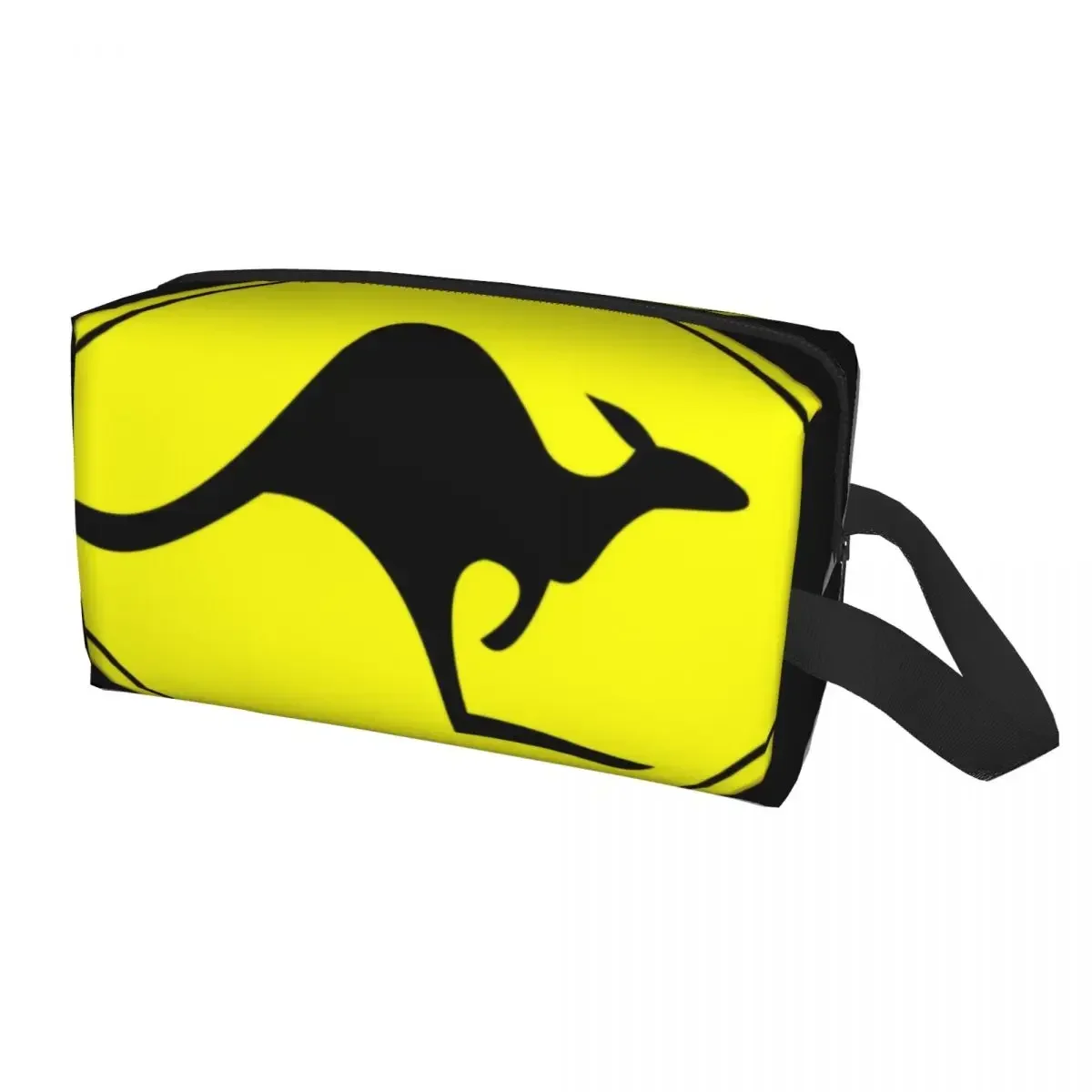 Kangaroo Caution Sign Cosmetic Bag Women Cute Big Capacity Australia Animal Makeup Case Beauty Storage Toiletry Bags