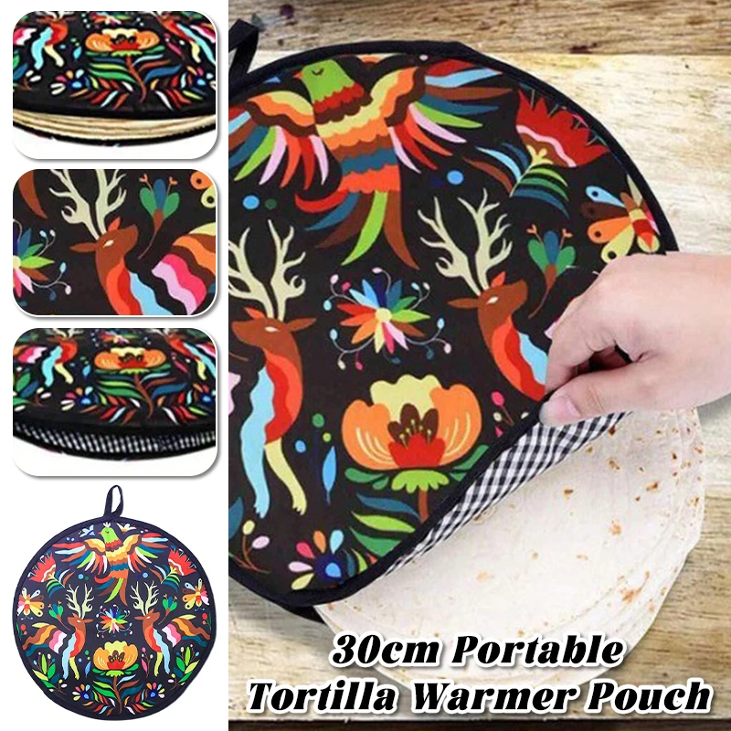 

Microwave-Safe Tortilla Warmer Pouch | Heat-Resistant Cloth Bag for Burritos Pancakes & Wraps Portable Reusable Accessory