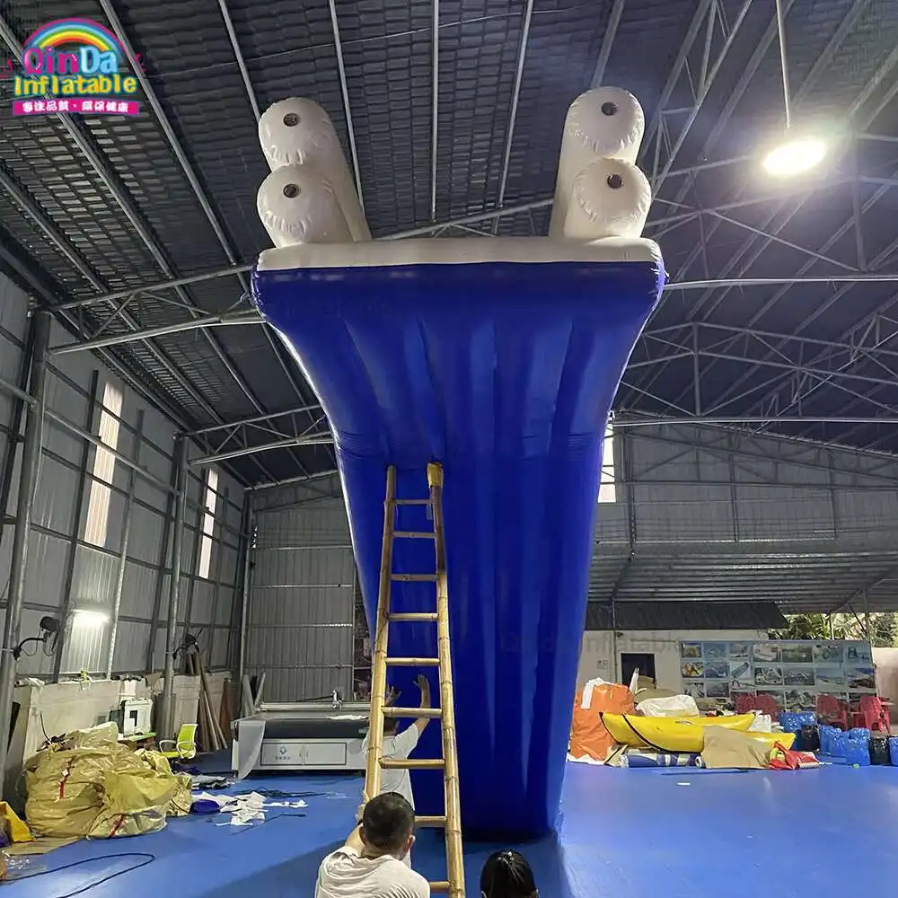 Luxury Floating Yacht Boat Inflatable Water Slides Attractive Inflatable Yacht Slide For Cruise Ship