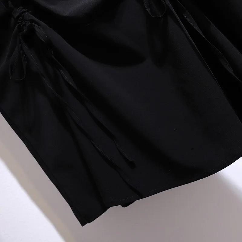 Plus Size Skirt Women Summer Loose Solid High Waist Irregular A-Line Skirt Hip 156cm Black 5XL 6XL 7XL 8XL 9XL 150Kg