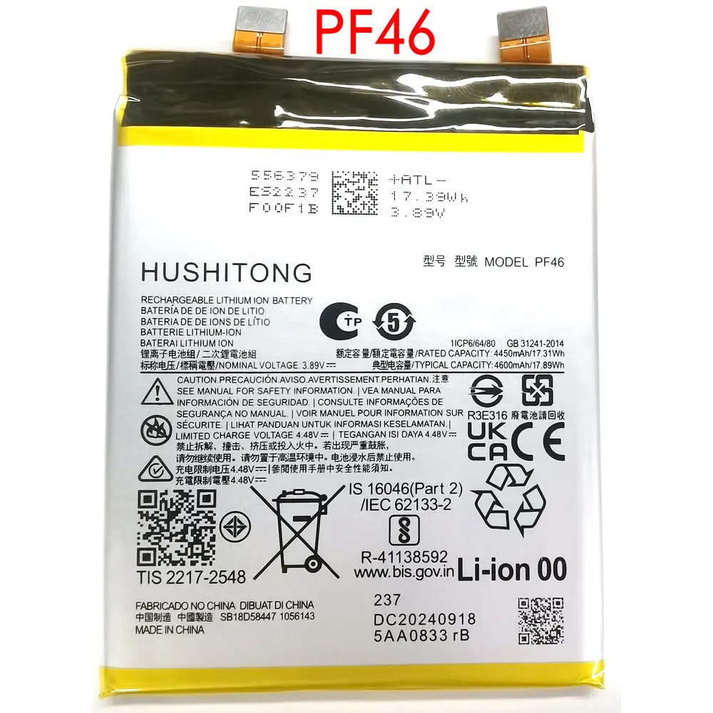 New Original Replacement Battery PF46 For Motorola Moto X40 XT2301-5 Mobile Phone 1ICP6/65/83