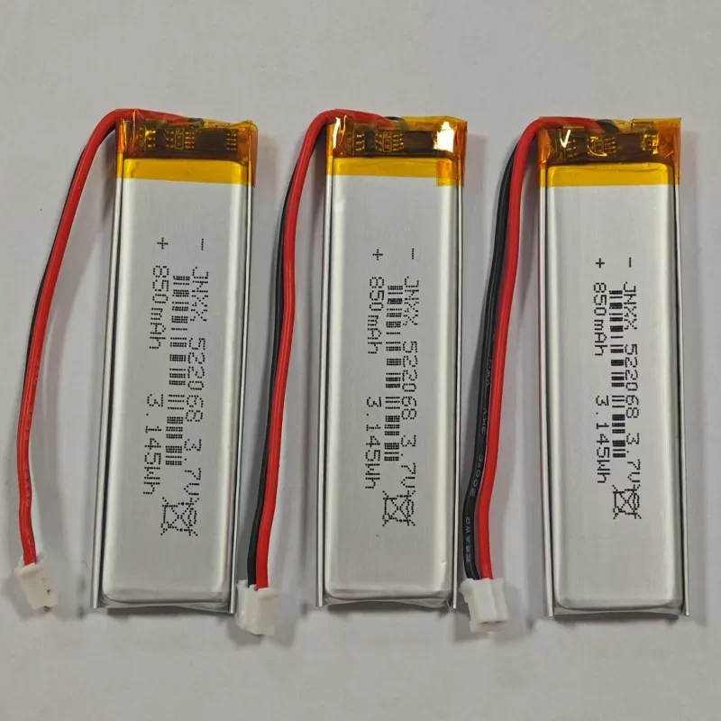 522068 502070 3.7 فولت 850 مللي أمبير بطارية ليثيوم بوليمر قابلة للشحن المنتجات الإلكترونية مروحة صغيرة ضوء LED رقمي MP3 MP4