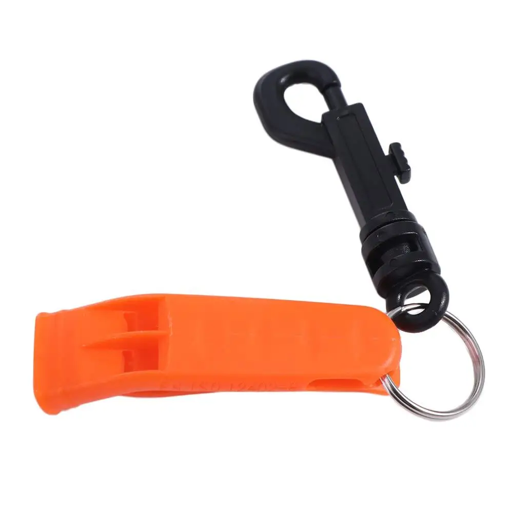 

PP Plastic Outdoor Survival Whistle Double Pipe Loud Survival Rescue Whistle Dual Band Orange Outdoor Emergency Whistle