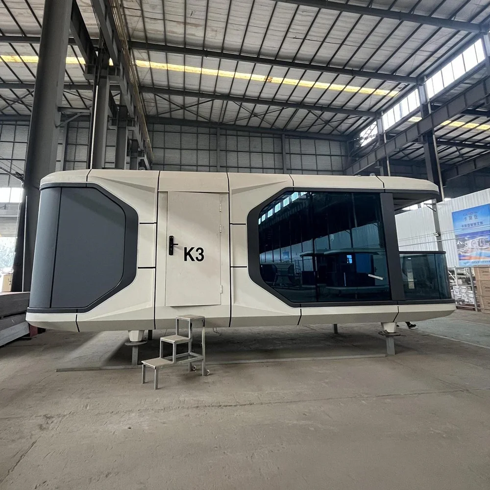 منزل كبسولة حديث محمول فاخر، فندق متنقل، مبنى منتجع، جاهز للشحن، منزل معياري جاهز #4