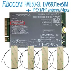 Módulo WDXUN FM350-GL DW5931e e-sim 5G M.2 para Latitude 5531 9330 3571, módem 5G para ordenador portátil, FM350, DW5931E, ESIM