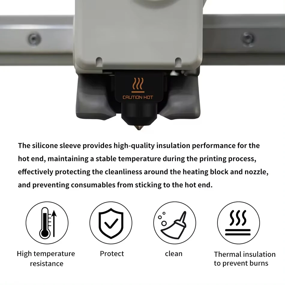 Minicalcetines de silicona para impresora 3D, funda de aislamiento térmico, A1, A1, Hotend