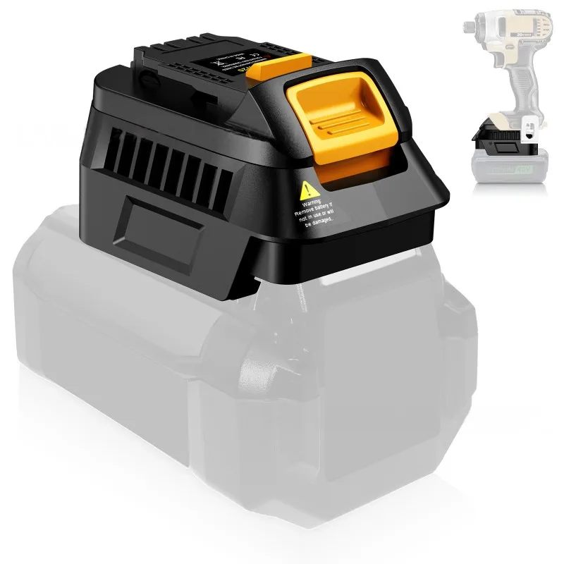 HAKSINKY RYB40DW20 محول بطارية أداة الطاقة لبطارية ليثيوم أيون Ryobi 40 فولت تحويل إلى لاستخدام أداة الطاقة اللاسلكية DeWalt 20 فولت