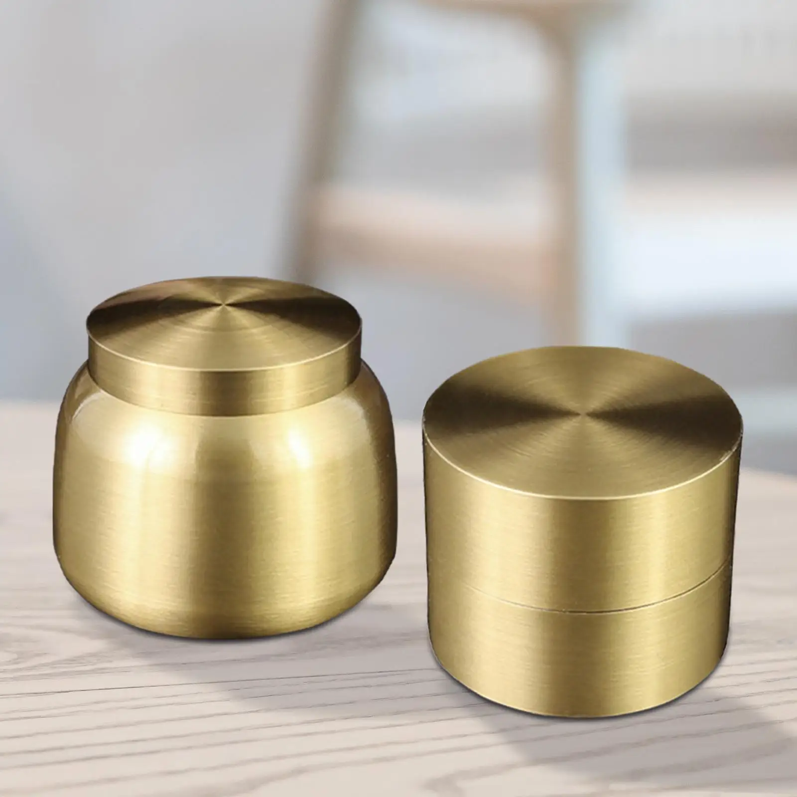 Copper Tea Canister Loose Tea Jar Multifunctional Mini Brass Canister Compact Brass Tea Can Small Animal Urn Sealed Jar