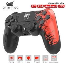 Bezprzewodowe kontrolery gier DATA FROG kompatybilny z Bluetooth Gamepad Spide na PS4 Gamepad Slim/Pro konsola do gier na Joystick PC