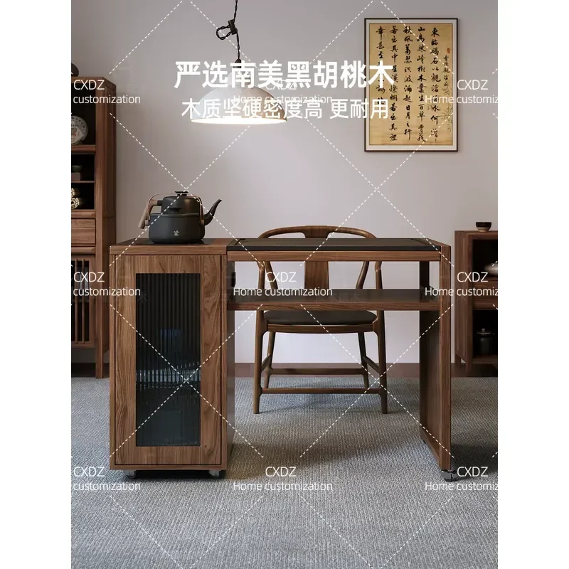 Solid Wood Tea Table Small Balcony Desk Tea Making Integrated Dual Purpose High End Home Use 2026 New