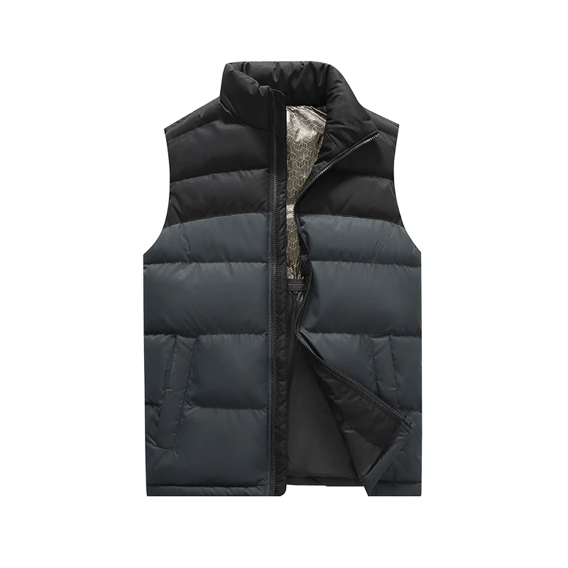 

Winter Mens Vest Jacket Padded Waistcoat Outdoor Couple Sports Vest Stand-up Collar Casual Warm Windproof Waistcoat