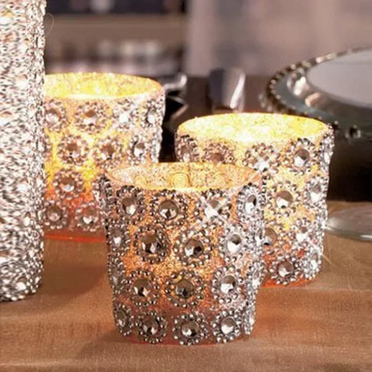 1 Yard Bling Diamond Mesh Roll Acrylic Ribbons Party Birthday Wedding DIY Decorations Table Cake Wrap Crystal Tulle