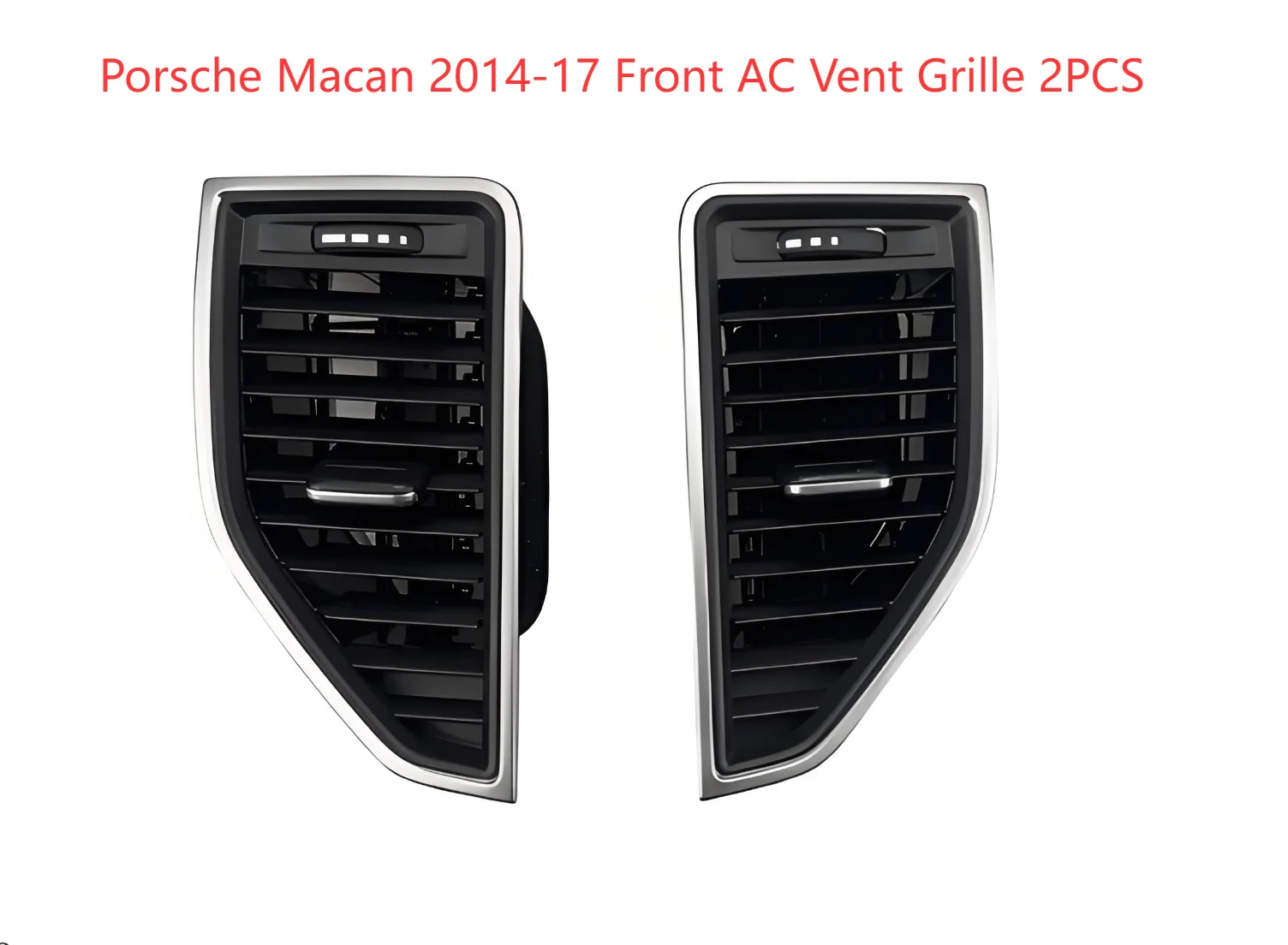 Brandneu |   OEM-Fabrikpassung |   Anti-UV-Hochfester Kunststoff Porsche Macan 2014–2017 AC-Entlüftungsgitter für das vordere Armaturenbrett (2-teiliges Set)