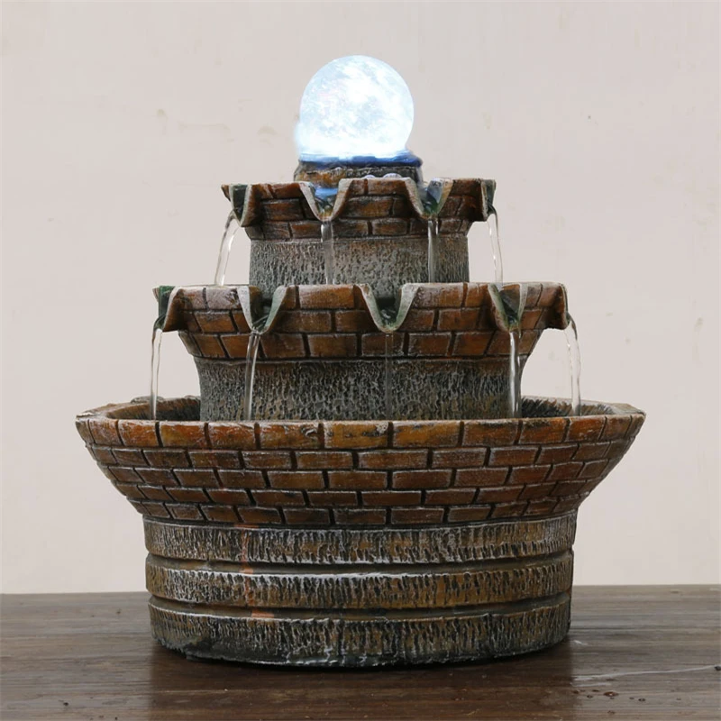 Garden&Home Fountain Water Landscaping Decor Home DIY Accessories Figurines Desktop FengShui Air Humidifier - view 5