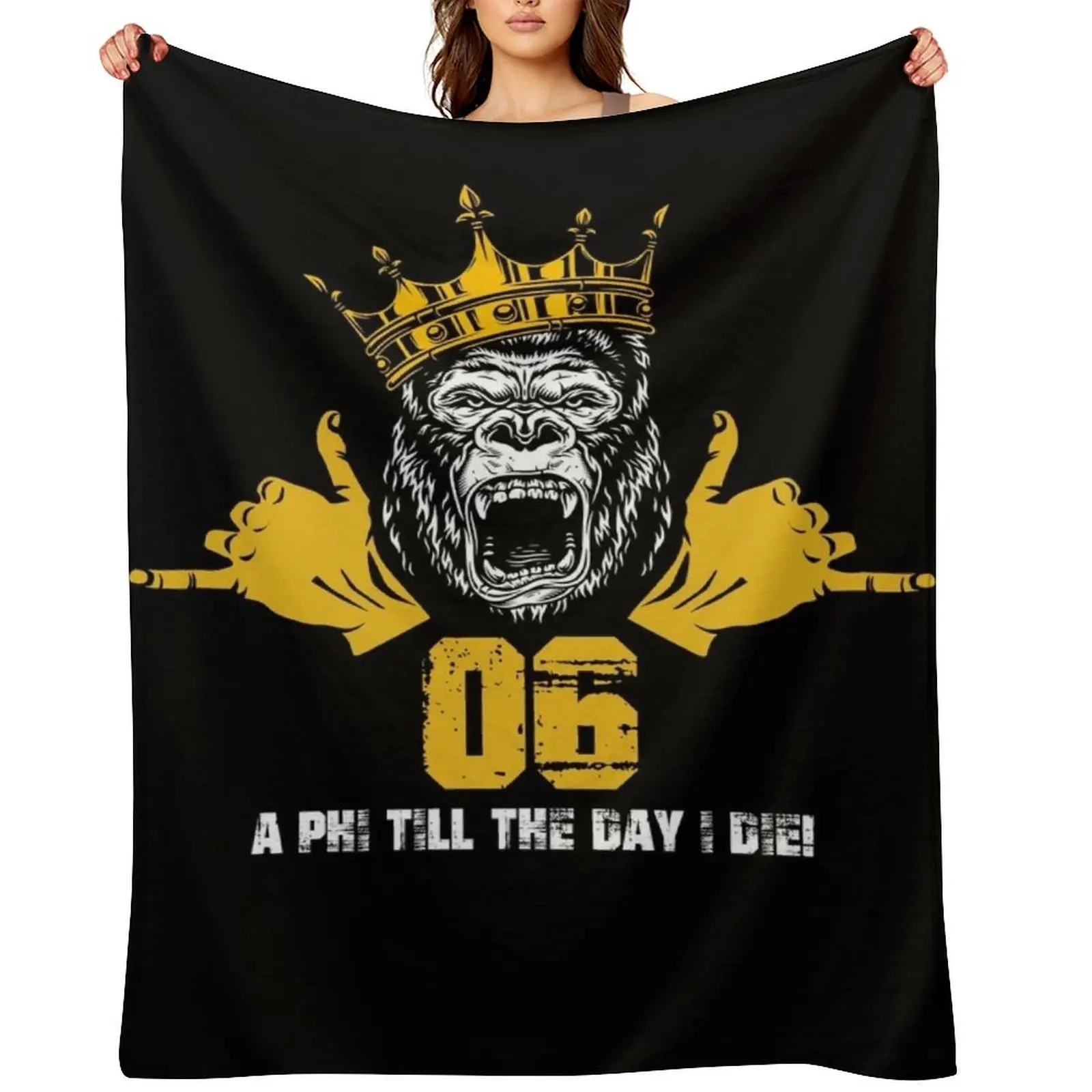 Мужское одеяло Alpha 1906 Gorilla Hand Sign Phi Alpha Crown, летнее, ретро, мягкое, для кровати