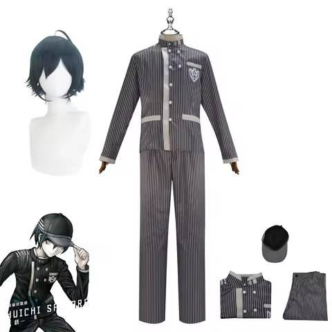 Saihara Shuichi Cosplay Saihara Shuichi Costume Synthetic Wig Anime Role Playing Costumes