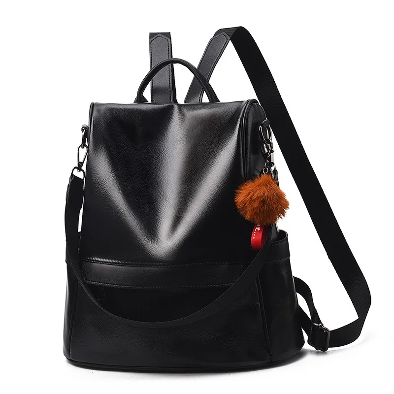 QUEENSHOW Vintage Rucksäcke Frauen Leder Schulter Rucksack Mode Anti-diebstahl Frauen Rucksäcke Hohe Qualität Freizeit Schulter Taschen Mochila 4
