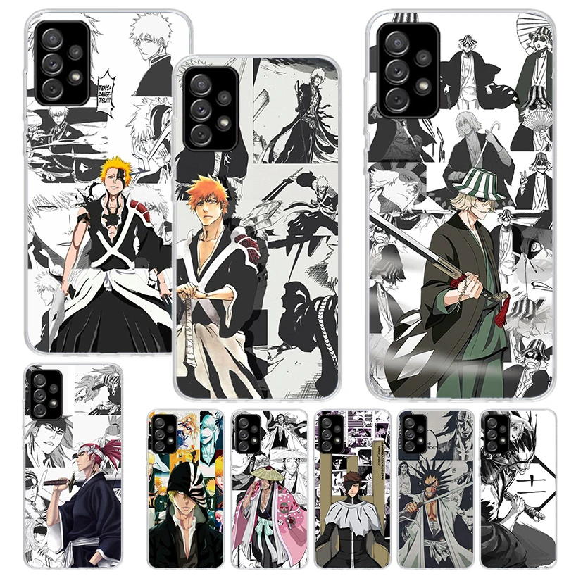 Ichigo Kenpachi Bleach Anime Phone Case for Samsung Galaxy A14 A54 A15 A55 A13 A53 A12 A52 A25 A35 A24 A34 A23 A33 A22 A32 A04S 