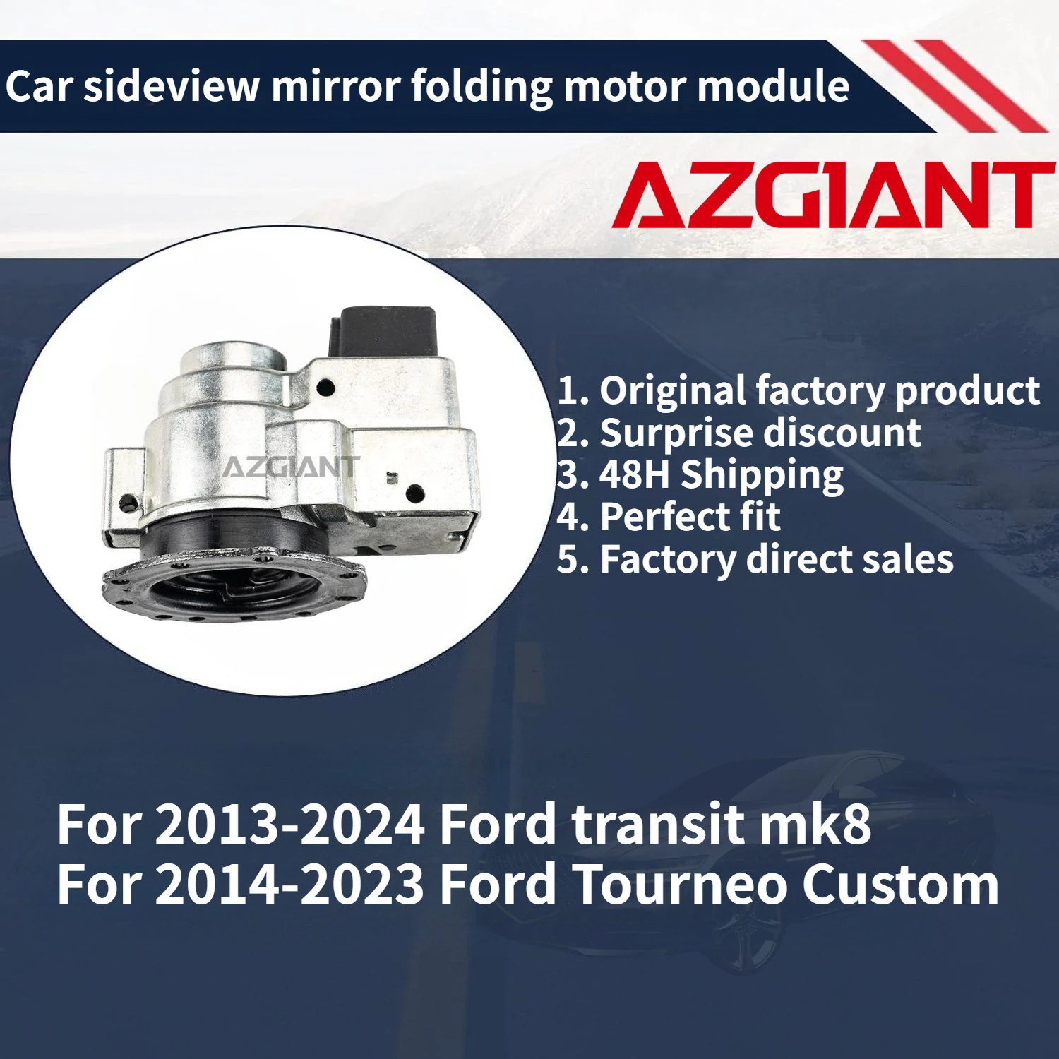 

For 2013-2024 Ford transit mk8/Tourneo Custom 2014-2023 Car rearview mirror folding motor module Original Auto Accessories