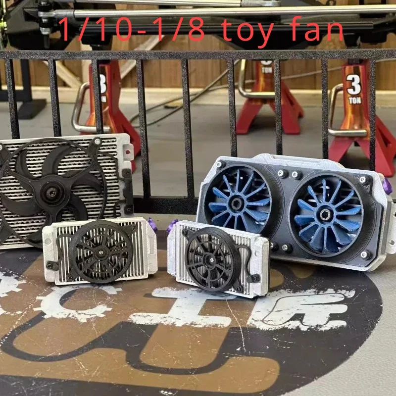 Adornos de ventilador de disipación de calor para coche teledirigido, accesorios para 1/8, 1/10, Traxxas, TRX4, TRX6, SCX10, 1 Juego