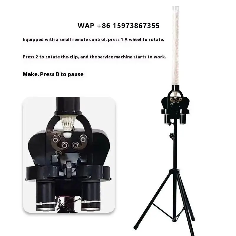 Automatic Badminton Serve Training Equipment-Intelligent Remote Control Shuttlecock Practice Shooting Machine for Players
