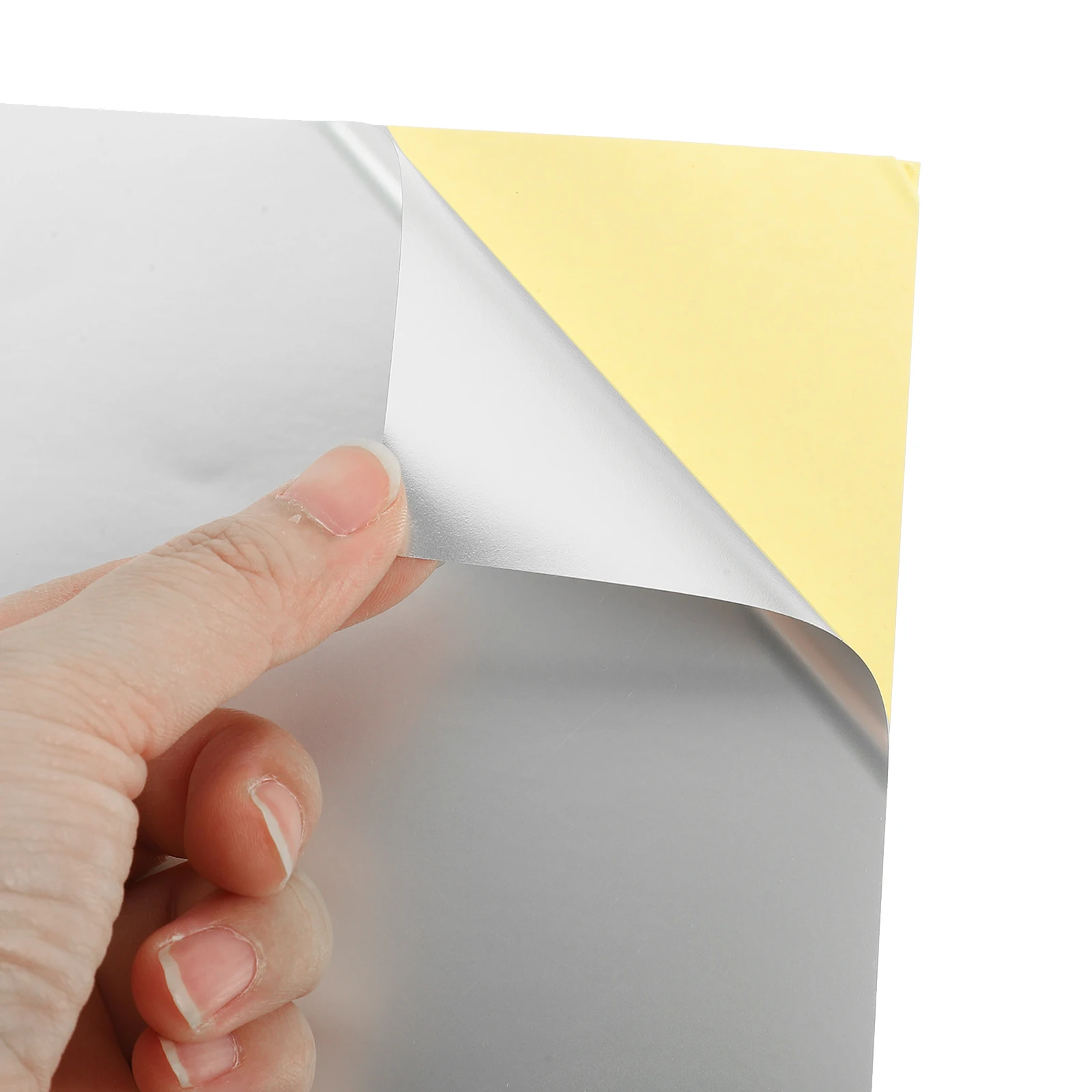

60 Sheets Dumb Silver Printable Adhesive Label Stickers Smooth Water Resistant Long Lasting Large Mailing Labels For Delivery