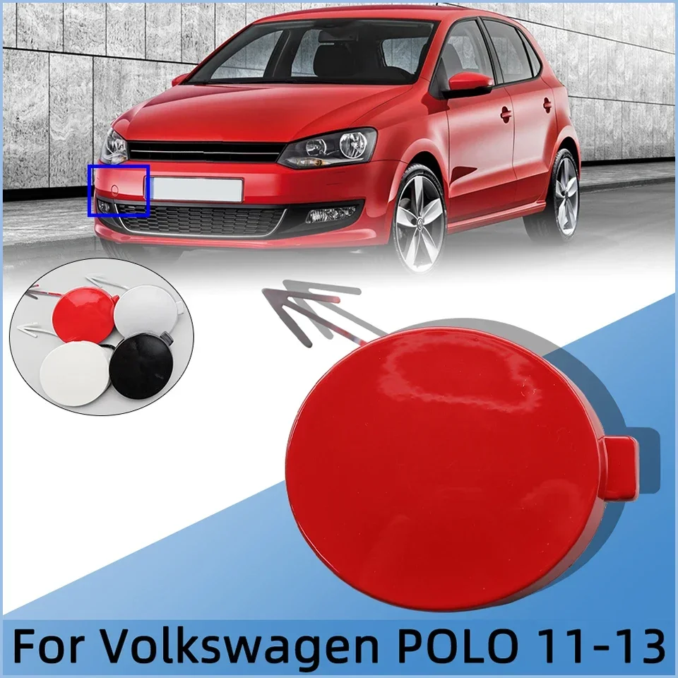 Front Bumper Towing Hook Eye Cover Lid For Volkswagen VW Polo MK5 2011 2012 2013 Tow Hook Trailer Cap Shell Garnish 6R0807241A