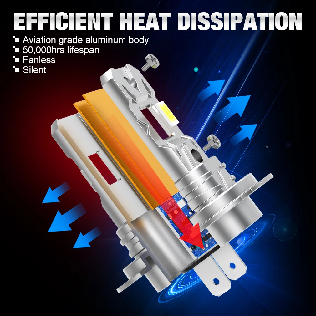 XSTORM H7 LED ไฟหน้าหลอดไฟ CANbus 100W 20000LM 6500K ไฟหน้าสําหรับรถสีขาว 12V ไดโอดอัตโนมัติ H7 LED Light Auto หัวโคมไฟ