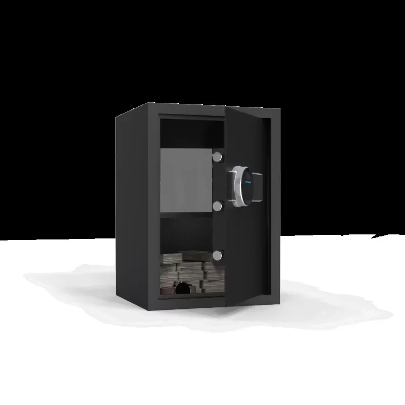 Electronic Digital Fingerprint Safe Steel Fireproof Box with Key Lock for Home Office Security Storage Cabinet Anti Theft