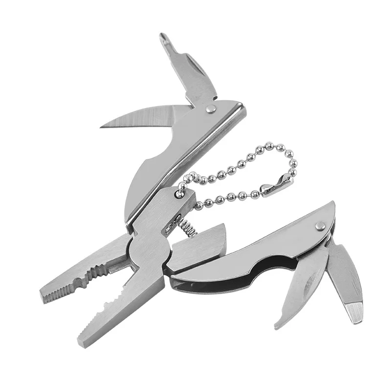 Multi-function Pliers Turtle Back Pliers Mini Tool Pliers Outdoor Pliers Gift Pliers Multi-purpose Folding Stainless Steel