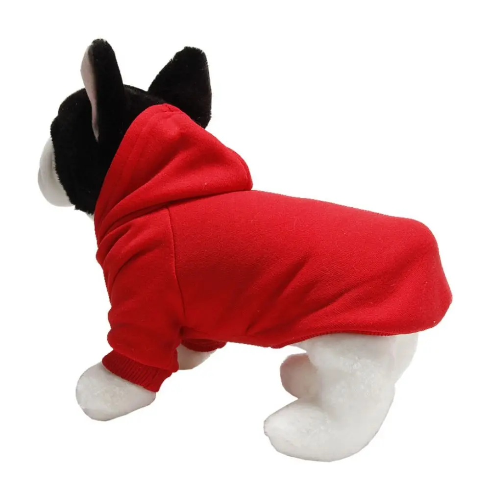 Solid Color Pet Hoody Polyester Simplicity Pet Dog Clothes Small Dog Coat Chihuahua Puppy Sweatshirt For French Bulldog Clothes