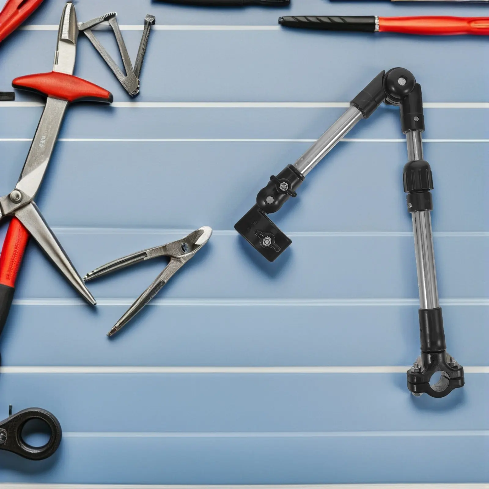 

Комплект из 2 универсальных складных держателей для зонта на коляску, велосипед, самокат, регулируемое крепление, легкий, портативный, для защиты от солнца