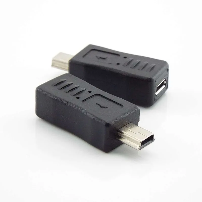 

Portable Micro USB Female to Mini USB Male Plug Jack Adapter Connector Charger Converter Black Adaptor