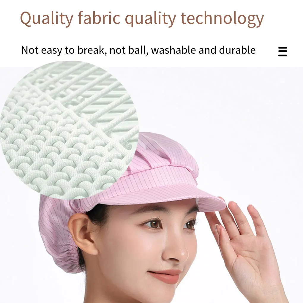 Kitchen Chef Hat With Anti-static Fabric Comfortable Odor-free Breathable Cotton Food Service