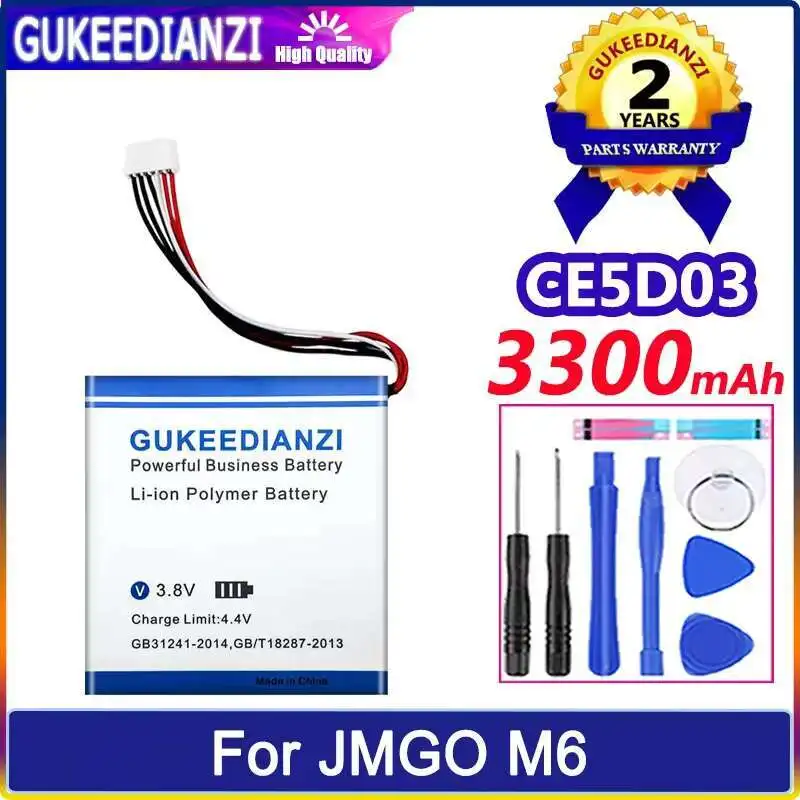 

Высокая емкость 3300 мАч для проектора Jmgo M6 CE5D03, аккумулятор, 6-проводная вилка, прочный аккумулятор