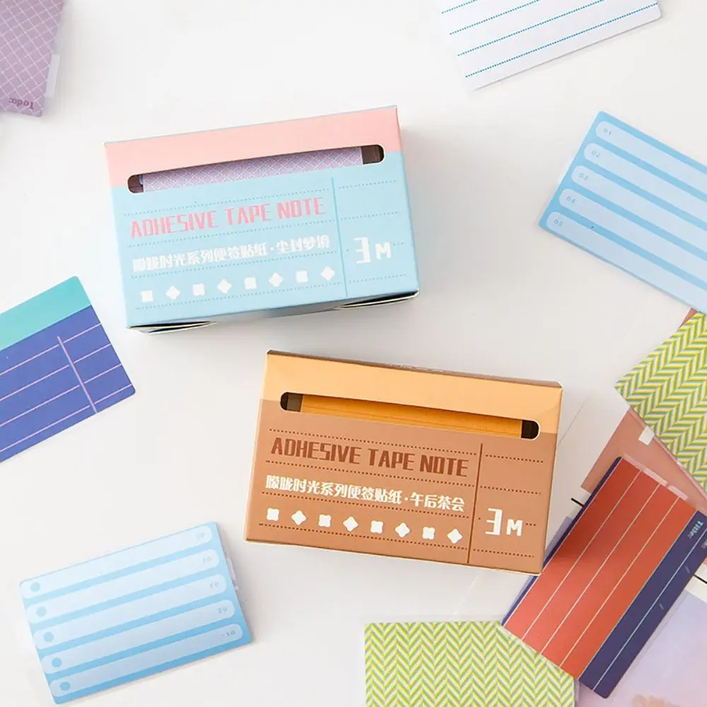 70Pcs/Set Portable Pull-out Design Sticky Note Stationery DIY Memo Pad Full Adhesive Multifunctional Scrapbook Sticker