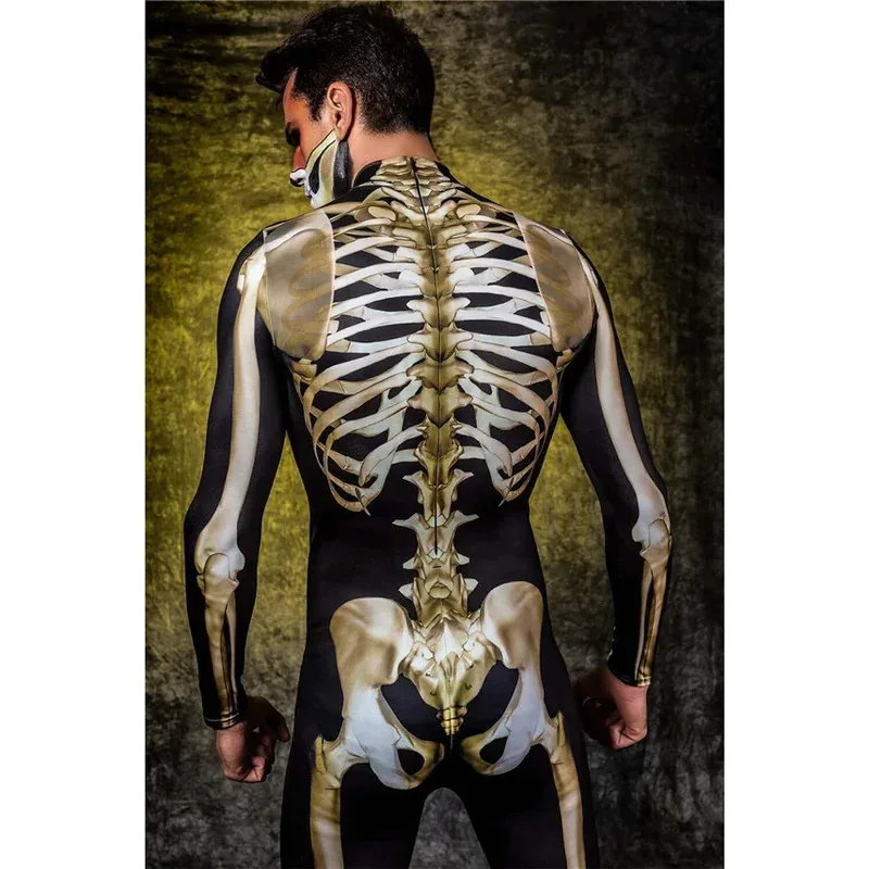Halloween Carnival Jumpsuit Kids Adults Scary Skeleton Cosplay Costumes Boys Girls Fancy Dress Up Party Devil ir;l5