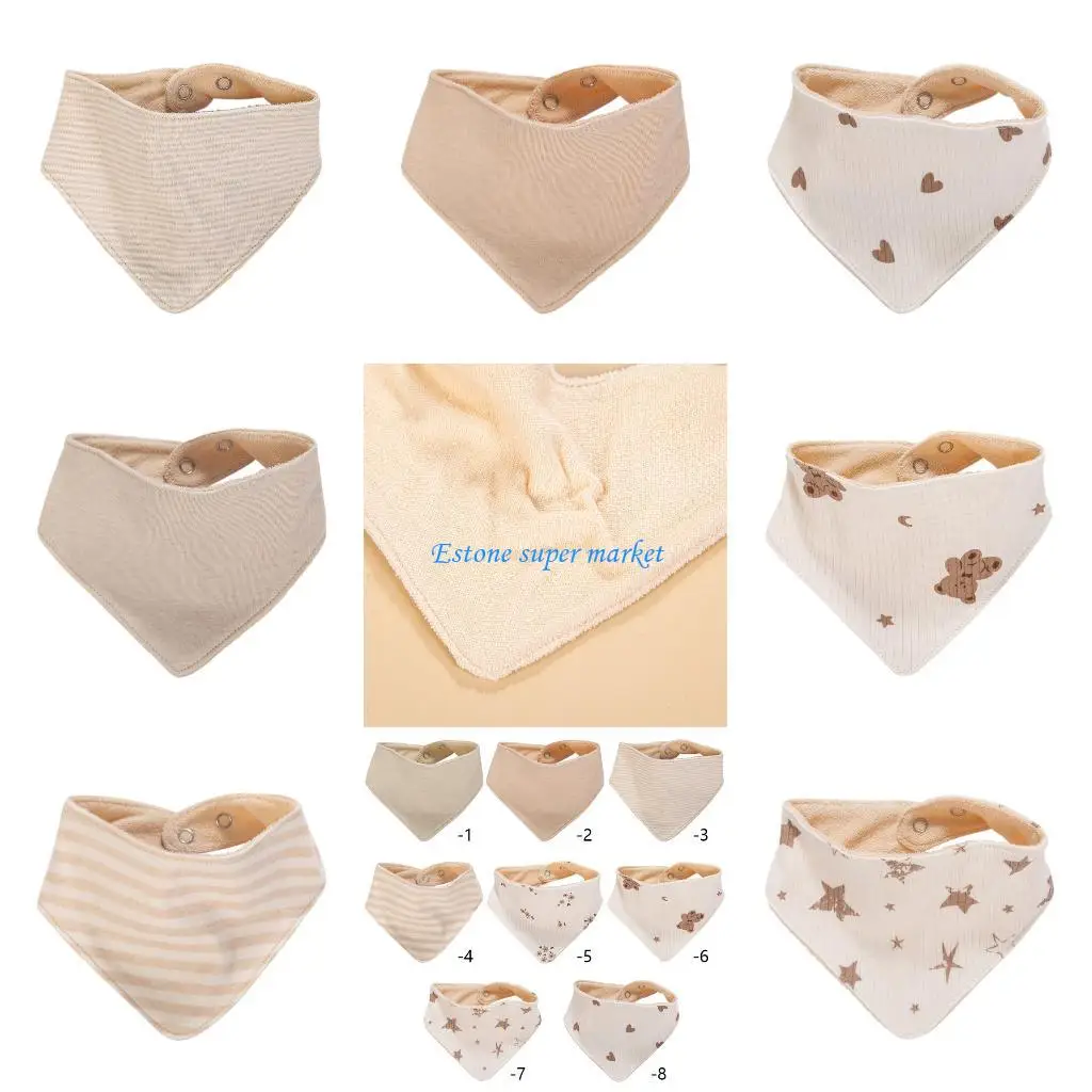 

090B Infants Drooling Bib Soft & Breathable Baby Burp Cloth Triangular Scarf