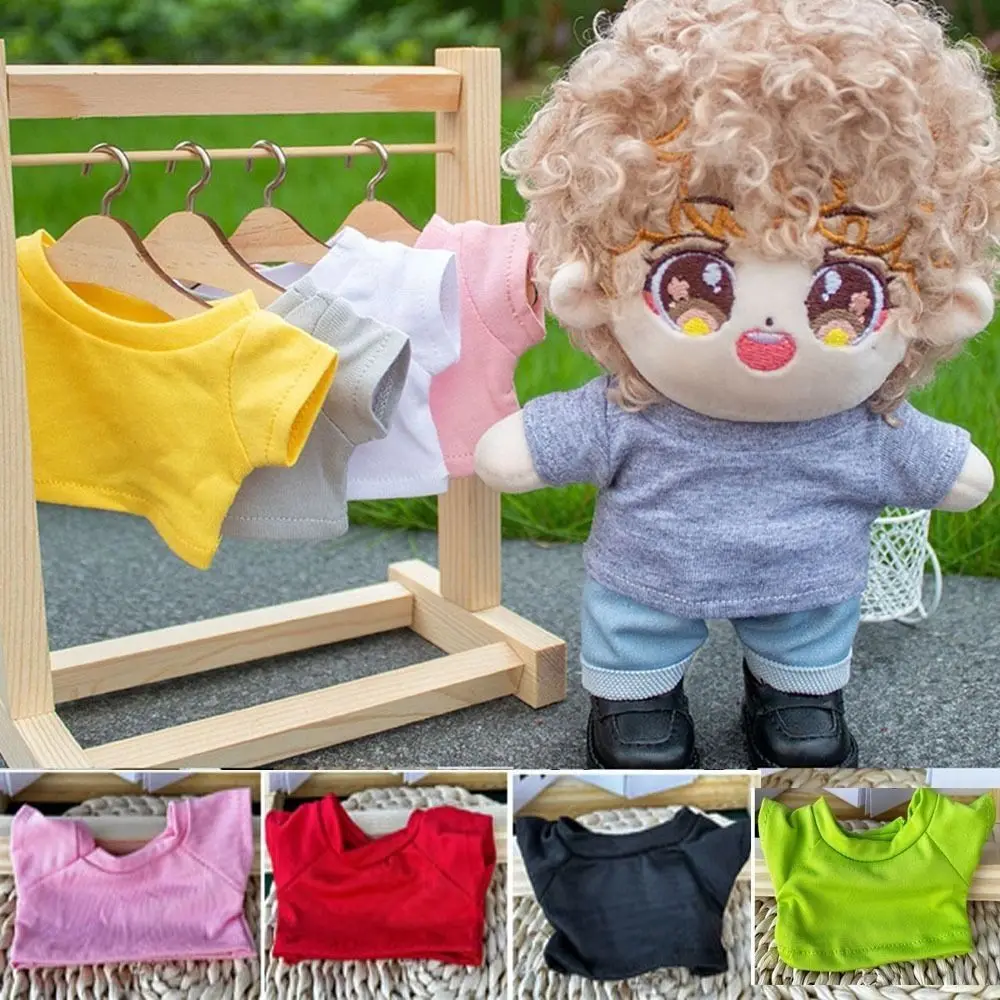 Toys Accessories Cotton Doll Clothes Fashion Style Elastic Hoodies T-shirt Idol Doll Outfit for 10/15/20cm Cotton Stuffed Dolls