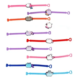 Pusheen Kids Bracelet Cartoon Anime Figures Fat Cats PVC Silicone Soft Rubber Wristband Bangle Ornament Birthday Christmas Gifts