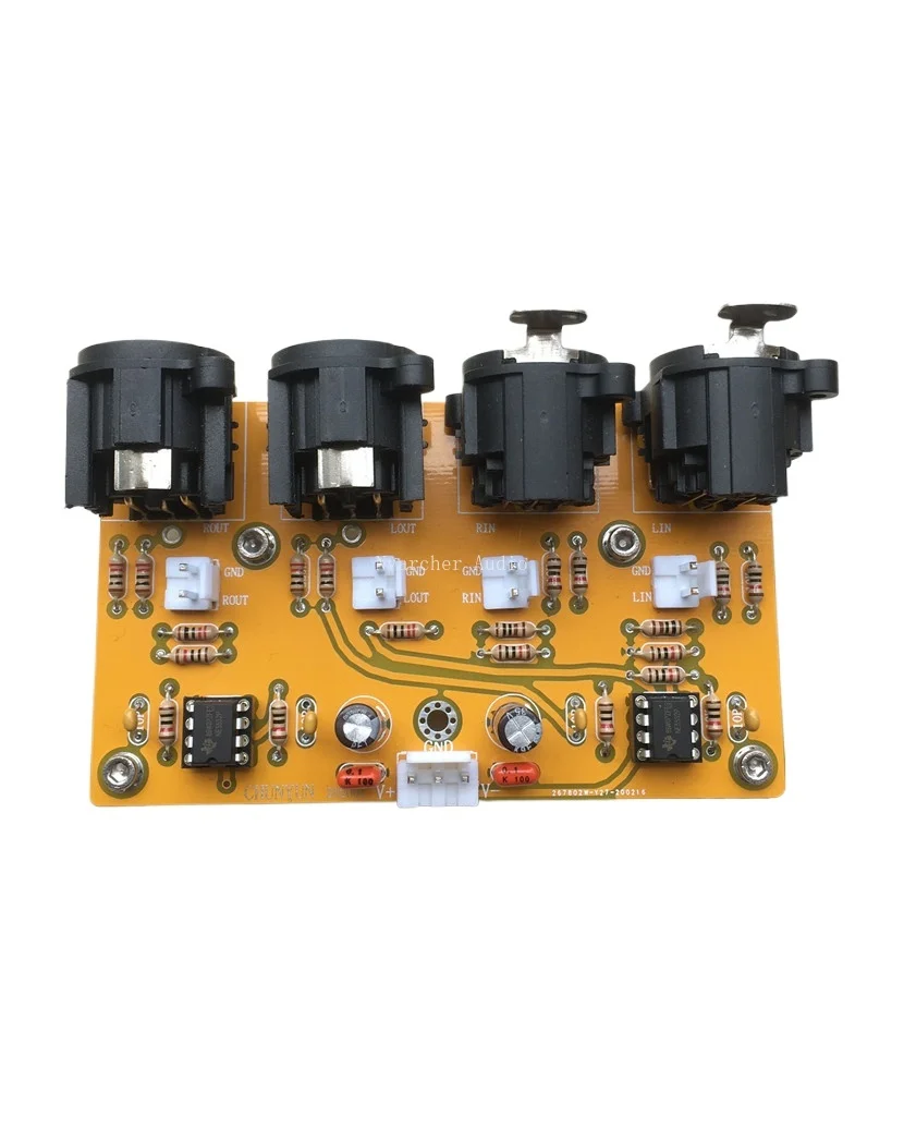 Balanced front-end board, balanced to unbalanced, RCA to XLR, unbalanced to balanced, finished kit