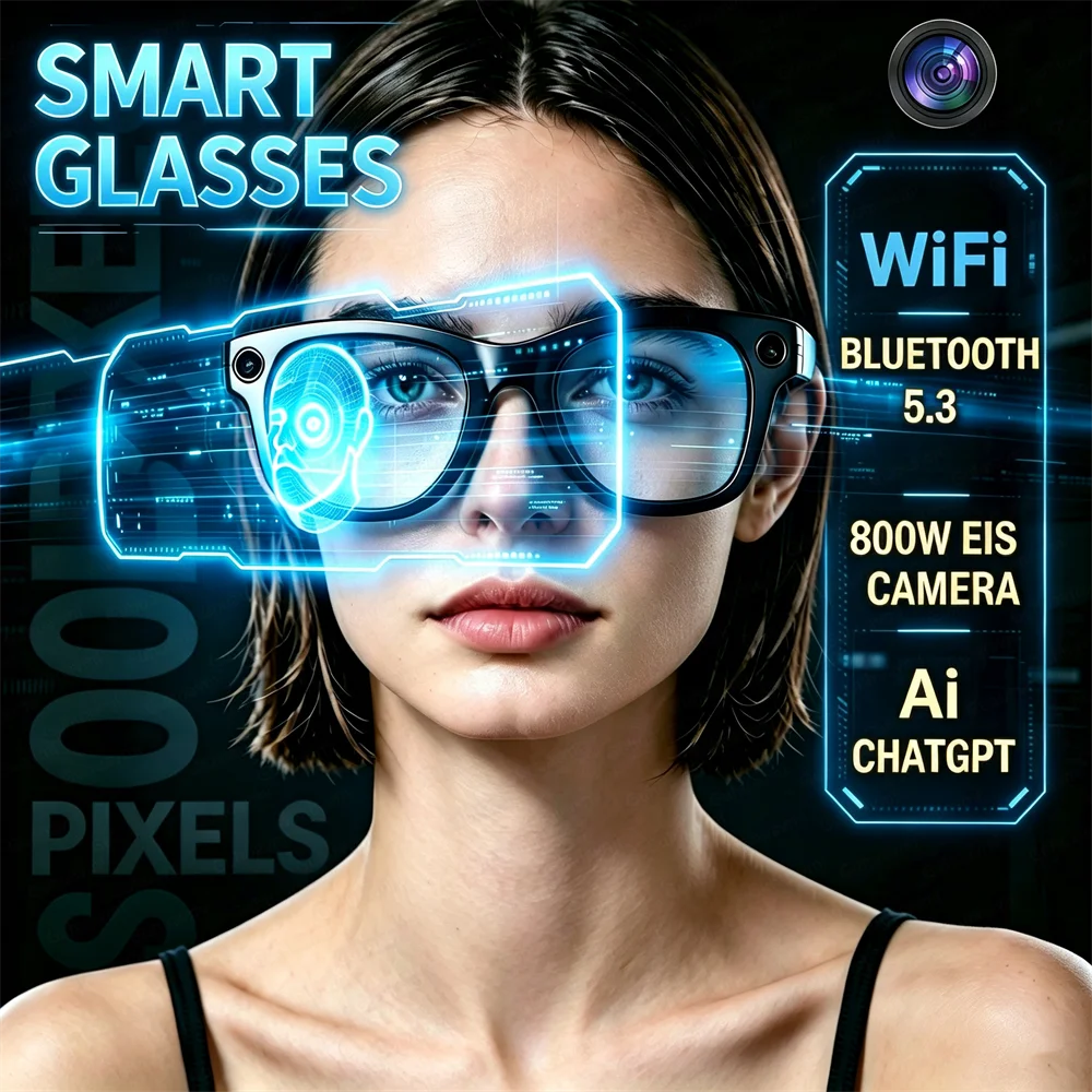 2026 AI Smart Glasses Anti Blue Light Translation Travel Meeting Recording Video Recording Bluetooth Daily Leisure Smartglasses