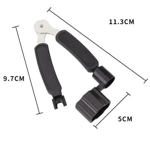 3-in-1 Bass Guitar String Changer - Multifunction Winder, Cutter & Pin Puller for Guitars, Banjos & Mandolins Accessories