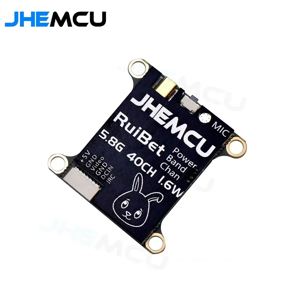 JHEMCU RuiBet Tran-3016W VTX 5.8GHZ 40CH PIT/25MW/200/400/800/1600MW commutabile VTX 2-6S 30.5 x30.5mm per FPV Racing Drone