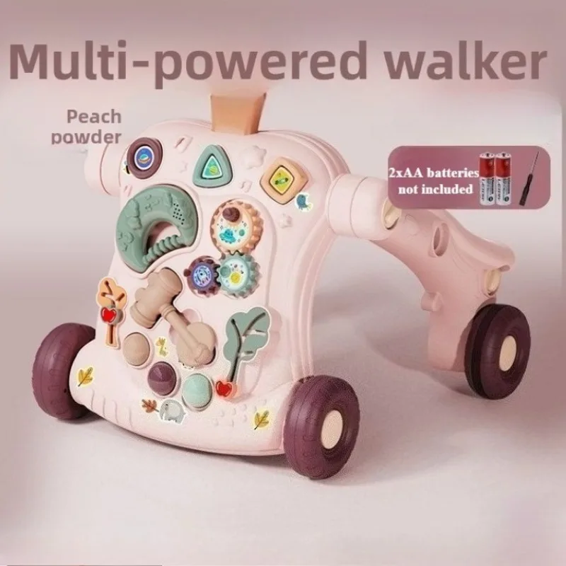 3 in1 Multifunctional Musical Baby Stroller & Walker Foldable Hand-Slide Learning Toy with Anti-Tip Design with  LED Lights