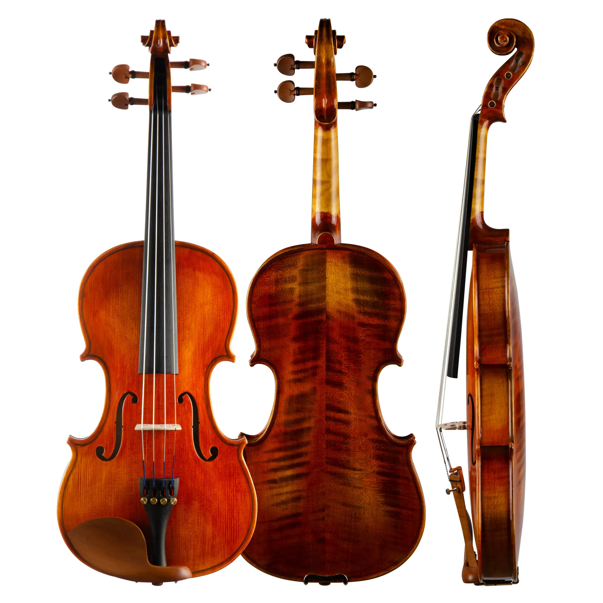 CHRISTINA Beginner Violin NEW Model MUSE Dark Retro/Red Glossy 4/4 Size Solid Spruce Maple Semihandmade with Full Accessories