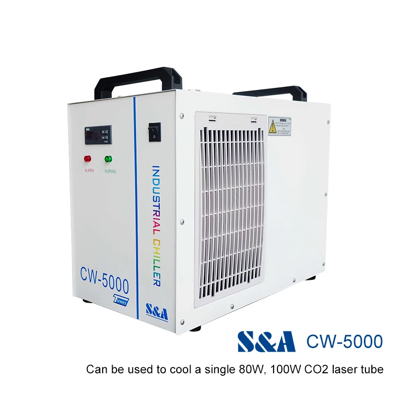 CW5000 Chiller Circulating Water Chiller For CO2 Laser Engraving And Cutting Machines (±0.3°C Precision Temperature Control)