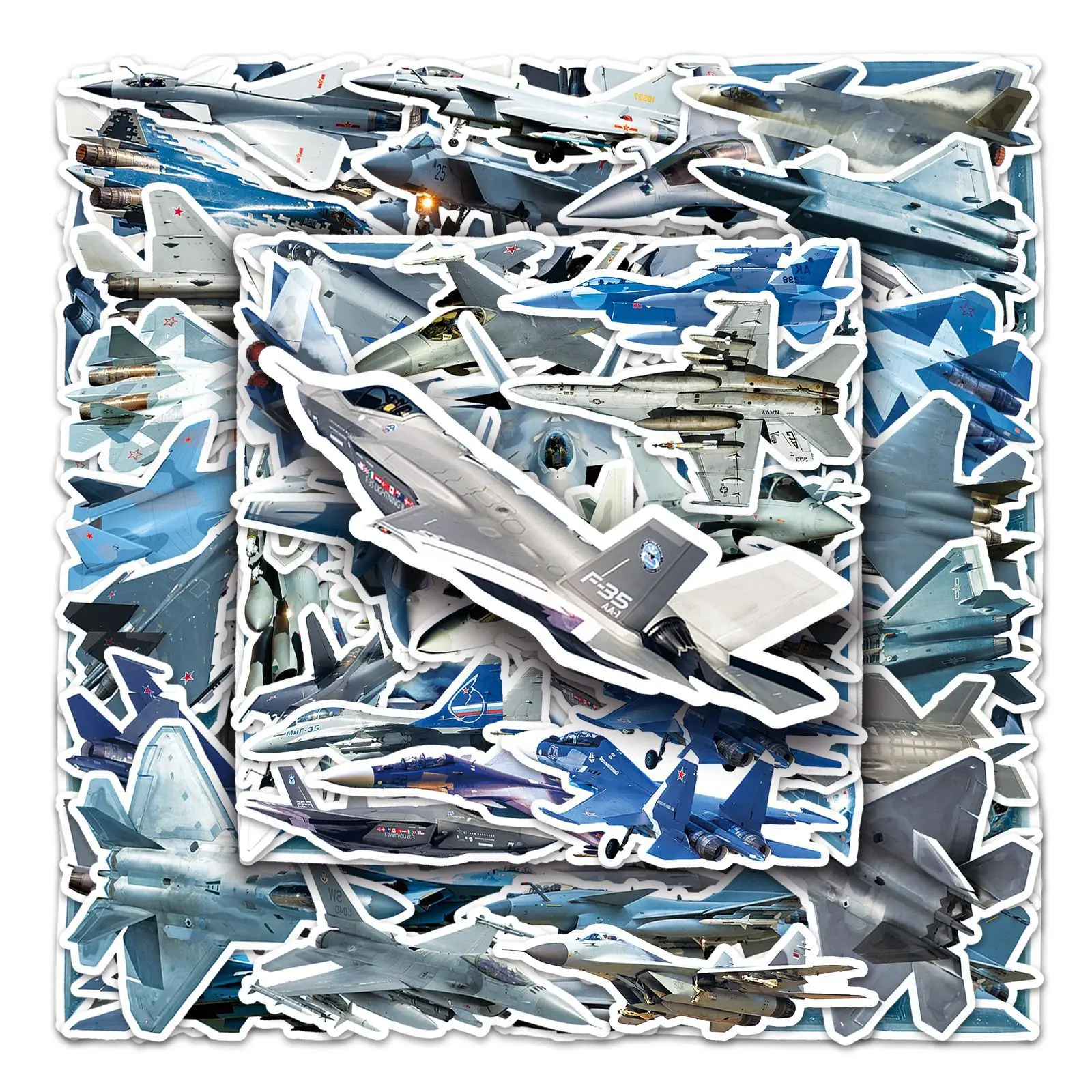 

10/30/50pcs Fighter Military Creative Stickers Skateboard Luggage Phone Diy Laptop Car Motorcycle Kids Toys Decoration Stickers