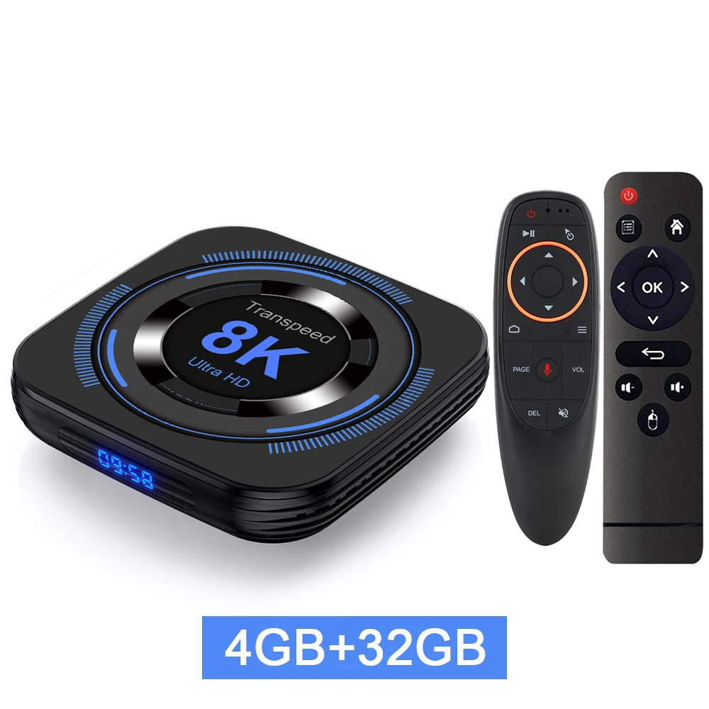 Transpeed Android 12 TV BOX Allwinner H618 Dual Wifi 32G64G Quad Core Cortex A53 Ondersteuning 8K 4K BT Voice Mediaspeler Set-top box